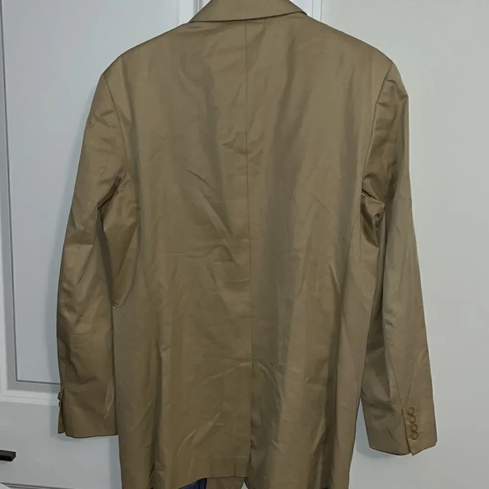 J. Crew 2 button narrow lapel cotton summer tan beige sportcoat Jacket Blazer